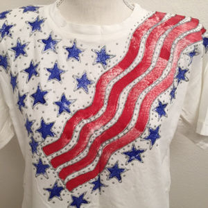 🇺🇸 Vintage Patriotic Embellished Short Set🇺🇸